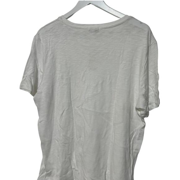 SPLENDID TOP WOMENS XLARGE BASIC CREW NECK SHORT SLEEVE SLUB TEE SHIRT WHITE - Picture 8 of 12